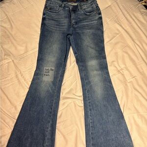 Judy Blue Flare Wide Leg Jeans in Classic Blue